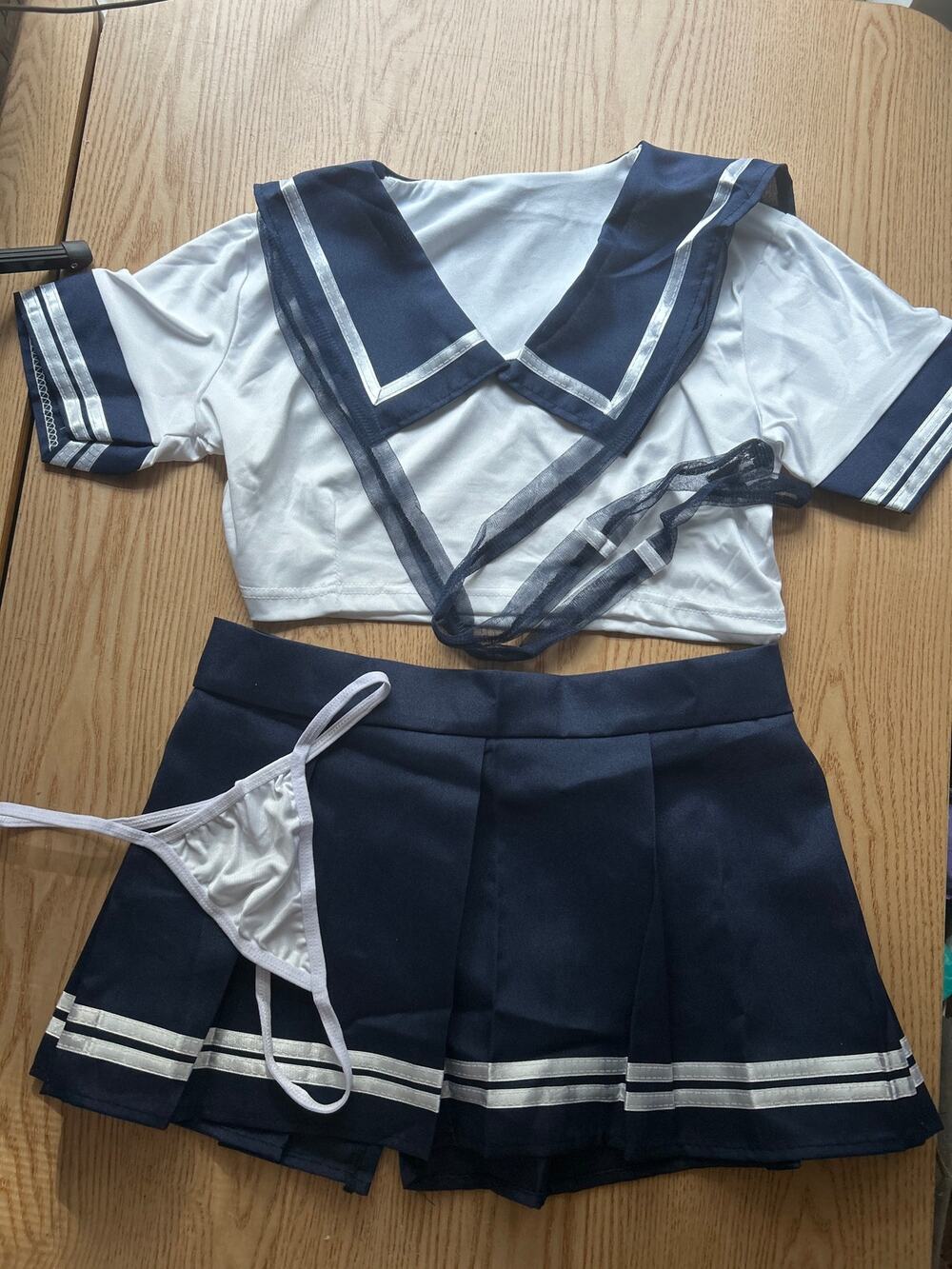#5 New Women's 3Pc super Sexy Sailor Halloween 🎃Costume Stretchy size Small